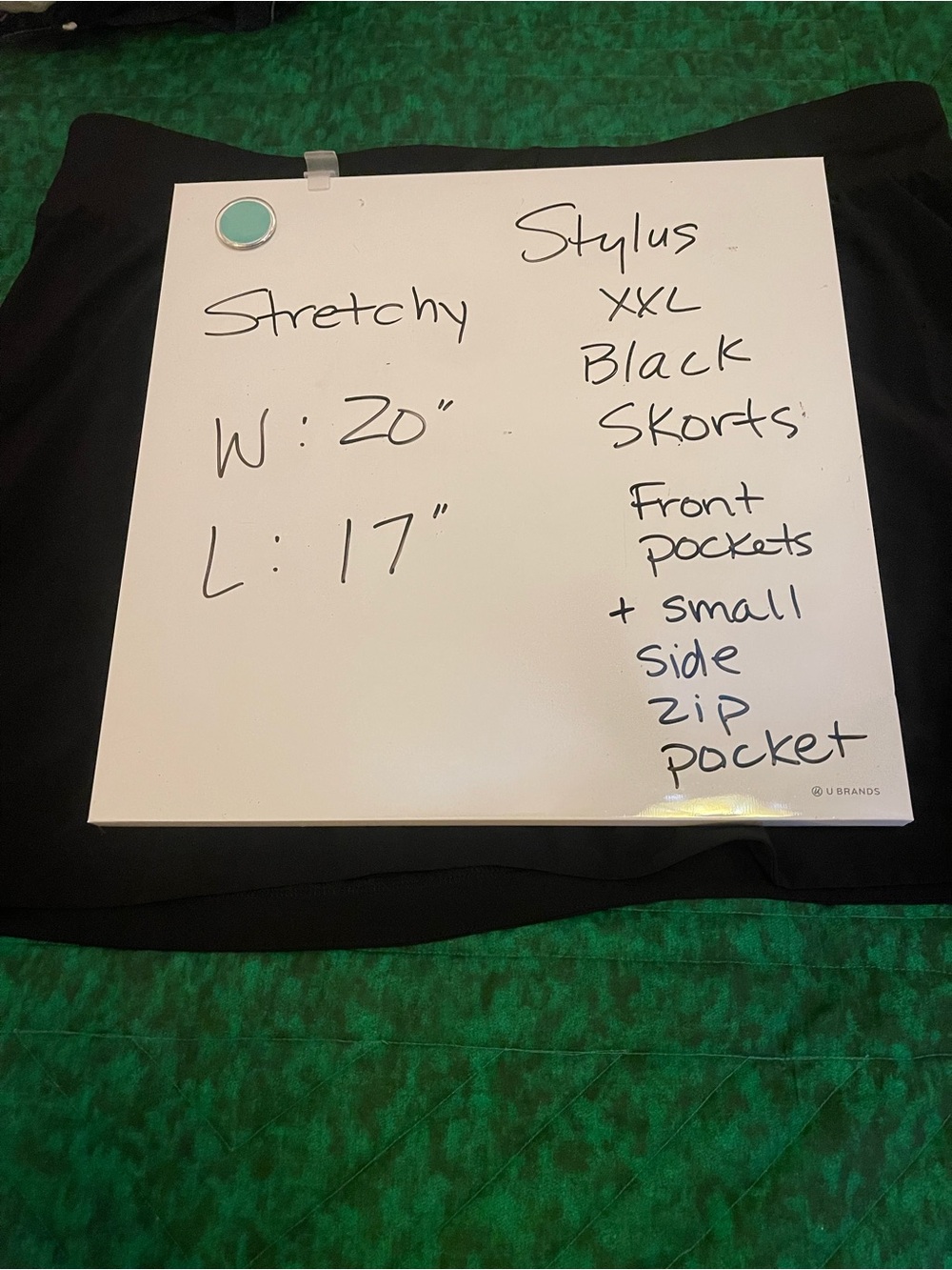 STYLUS Black Activewear Skort XXL Plus Stretch - Picture 7 of 10